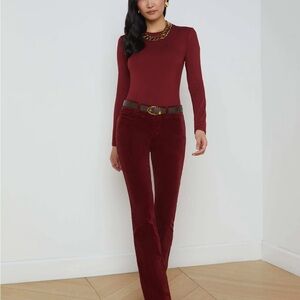 Cielo Jeans Women’s Burgundy Velvet-like Pants